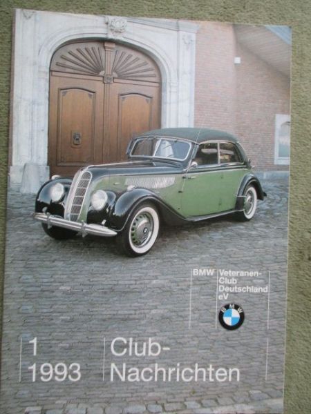 BMW Veteranen Club-Nachrichten 1/1993 die BMW R32,335 Großwagen,R1100RS