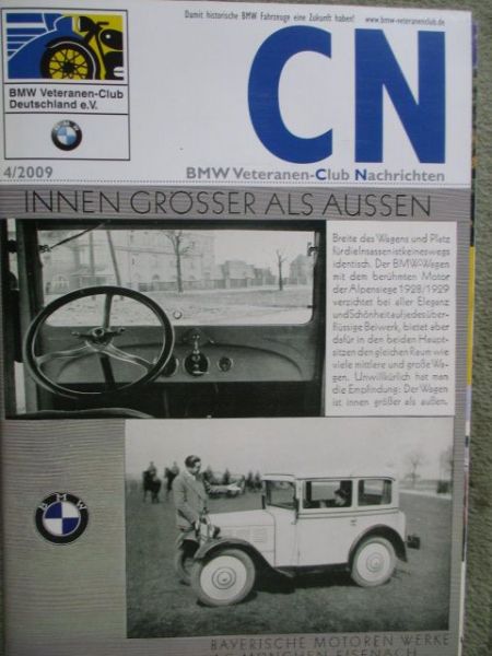 BMW Veteranen Club-Nachrichten 4/2009 3/15 PS DA2,die Bracq-Ära im Styling,