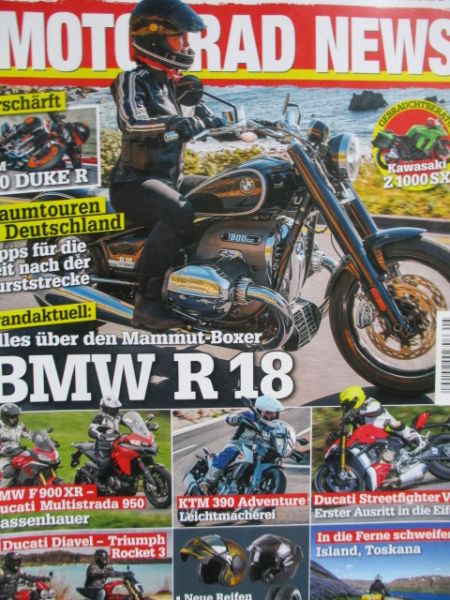 Motorrad News 5/2020 BMW R18,KTM 890Duke R, Ducati Diavel vs. Triumph Rocket3, Ducati Streetfighter V4S,KTM 390 Adventure