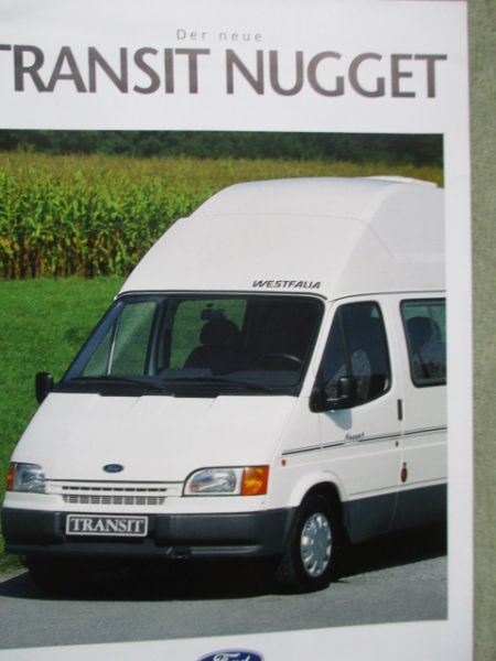 Ford Transit Nugget FT100 FT150 Prospekt Februar 1993 NEU