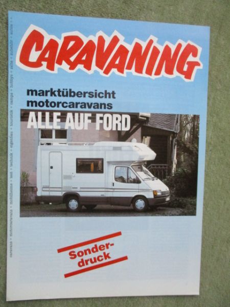 Caravaning marktüberischt Motorcaravans Ale auf Ford Transit Sonderdruck