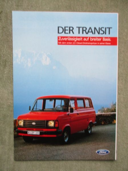 Ford Transit 3.Generation F80 100 120 100L 130 160 190 Ksten Kombi Bus Pritsche Doka Fahrgestell Januar 1985