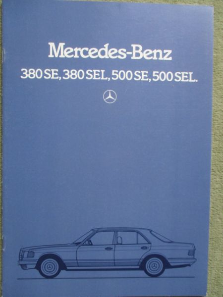 Mercedes Benz 380SE 380SEL 500SE 500SEL W126 Januar 1985 Prospekt