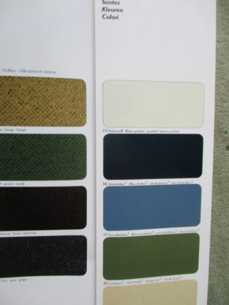 Opel Ascona C Farben und Polster Juli 1983