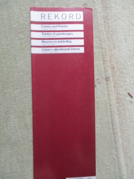 Opel Rekord E Farben/Polster Juli 1984