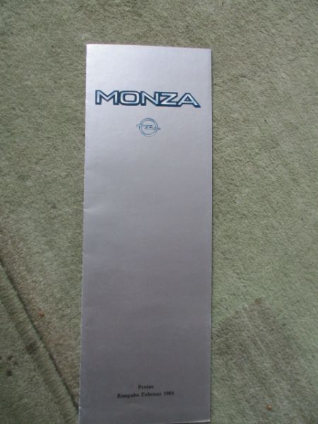 Opel Monza +C +GSE Preisliste Februar 1984