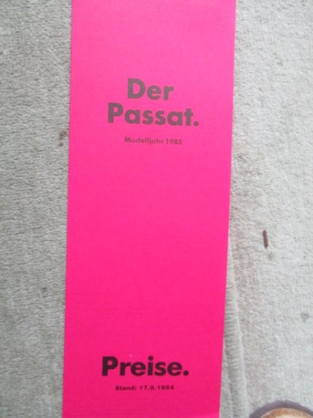 VW Passat Typ32B C CL GL Modelljahr 1985