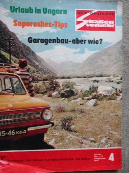 Der Deutsche Straßenverkehr 4/1972 Saporoshez SAS 966,Gori 50 GS, Fantic 50 GS,Batavus