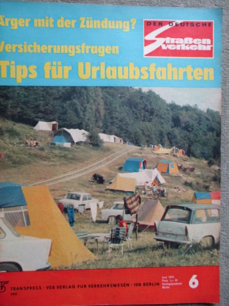Der Deutsche Straßenverkehr 6/1971 Kraftfahrversicherung in der DDR,