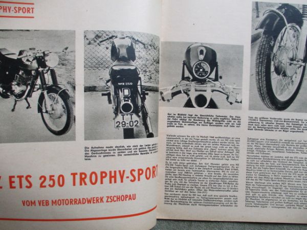 Der Deutsche Straßenverkehr 9/1969 MZ ETS 250 Trophy-Sport,neue Transistorzündung