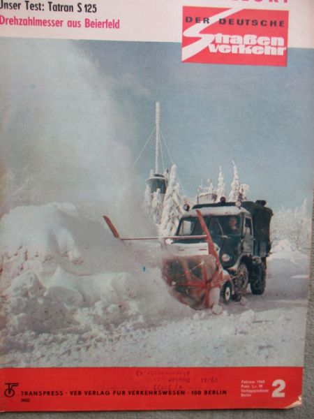 Der Deutsche Straßenverkehr 2/1969 Tatran S125 im Test