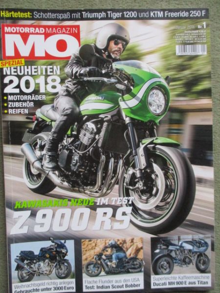 Motorrad Magazin 1/2018 Kawasaki Z900RS, Ducati MH900E,KTM 690 Duke R,BMW S1000XR