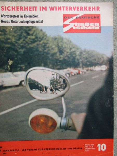 Der Deutsche Straßenverkehr 10/1968 Wartburgest in Kolumbien,Elaskon K60,Fallstromvergaser