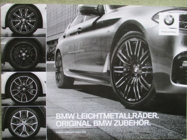 BMW Leichtmetallräder Original Zubehör alle Baureihen Preisliste 31.August 2019
