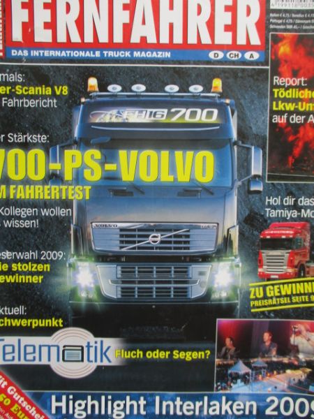 Fernfahrer 9/2009 Scania LB140 aus 1969,Volvo FH 16 700,