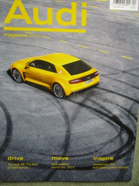 Audi magazine 4/2013 A8,Sport Quattro concept,