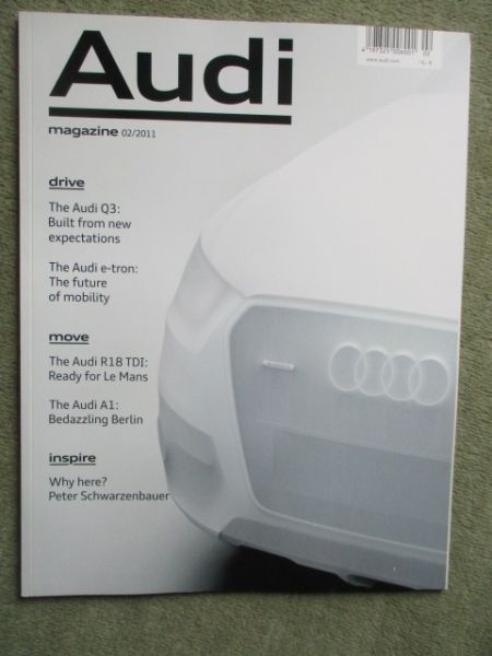 Audi magazine 2/2011 R18 TDI, Q3,A1,