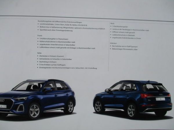 Audi Q5 +Q5 TFSIe SQ5 (FY) +Preise März 2021 Version Österreich
