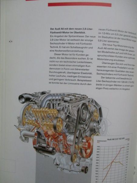 Audi A6 (C4) 1.8 +2.8 mit Fünfventil-Technik Produktinformation Oktober 1995