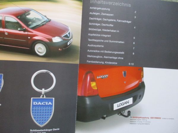 Dacia Logan Zubehör & Ausrüstung Katalog Version Österreich Januar 2006