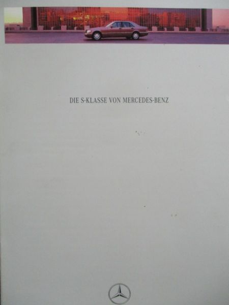 Mercedes Benz S-Klasse W140 S350 Turbodiesel S280 S320 S420 S500 S600 Katalog Februar 1994