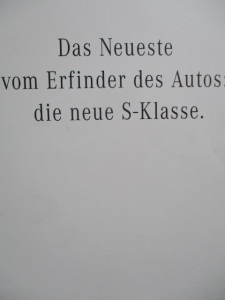 Mercedes Benz S-Klasse W140 Technik Katalog Januar 1991