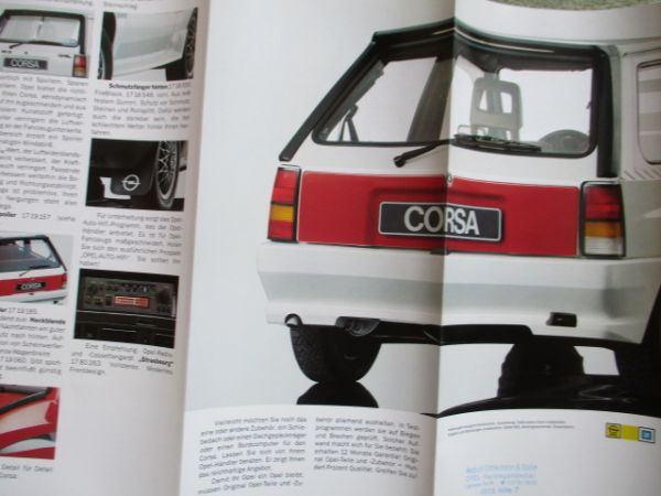 Opel Corsa A Zubehör Katalog April 1985