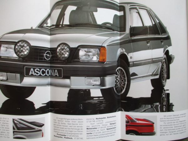 Opel Ascona C Zubehör Katalog April 1985