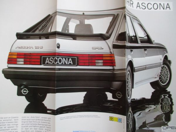 Opel Ascona C Zubehör Katalog April 1985