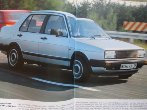 VW Jetta II GT Katalog August 1984 82kw/112PS