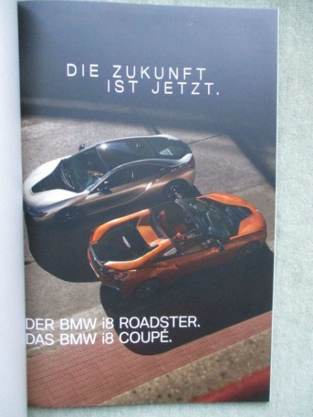 BMW i8 roadster coupé Katalog März 2019 NEU