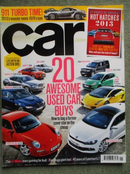 car 6/2013 Porsche 997,M3 E92,Discovery,Clio RS,Gallardo,VW Scirocco,Fiesta ST vs. 208GTi,Ford Kuga,M6 Gran Coupé,Renault Capture