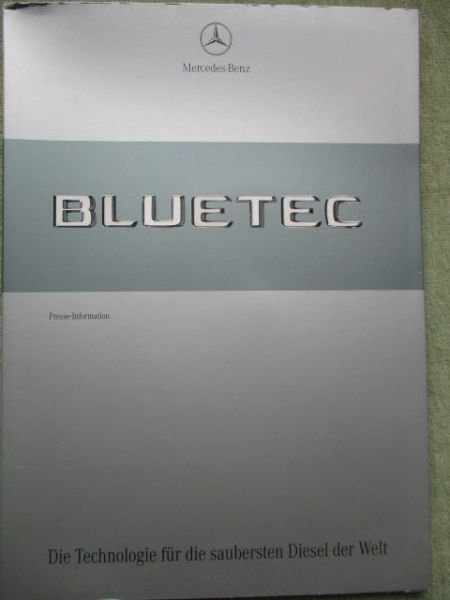 Mercedes Benz Bluetec Pressemappe sauberste Diesel der Welt Bluetec W211 Januar 2006