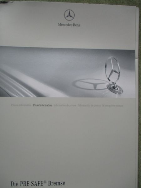 Mercedes Benz Pre-Safe Bremse Pressemappe S-Klasse W221Juni 2006