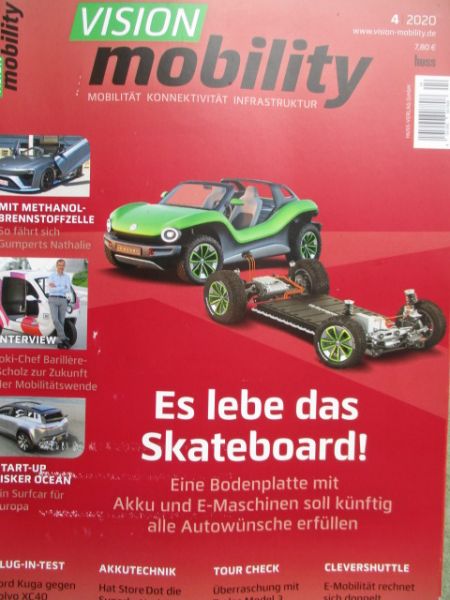 Vision mobility 4-2020 Es lebe das Skateboard Fisker Ocean, Tesla Model 3,Ford Kuga vs. Volvo XC40,