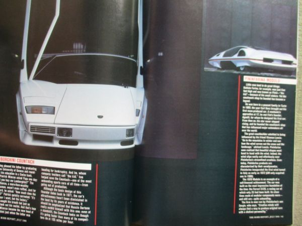 Robb Report 7/1986 The Magazine for Connoisseurs Wolf Lamborghini LP500,Aston Martin Lagonda Bulldog,