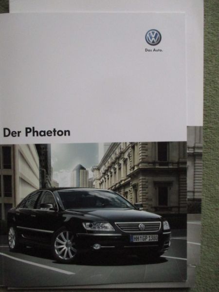 VW Phaeton Prospekt V6 4Motion V8 4Motion +W12 +langer Radstand Oktober 2007+Preisliste