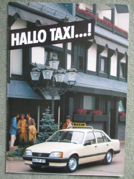 Opel Hallo Taxi! Ascona C +Rekord E +Kadett D Prospekt Januar 1983