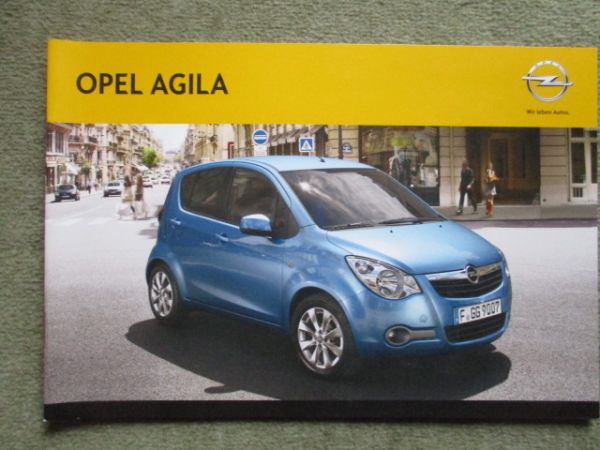 Opel Agila B 48kw 69kw Katalog 2009 +Preisliste April 2010