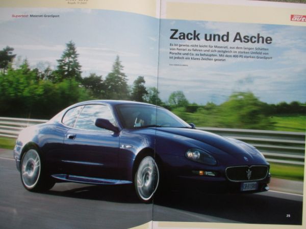 Maserati Gransport Sport Auto Supertest 9/2005 Pressedruck