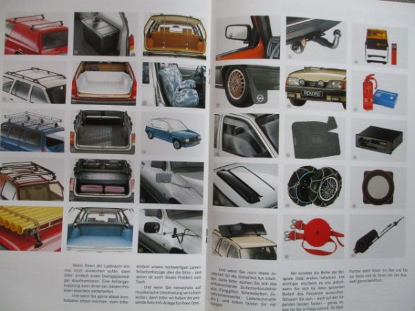 Opel Zubehör Corsa A Lieferwagen +Kadett E Combo +Rekord E Lieferwagen +Caravan +Kadett Caravan Januar 1986