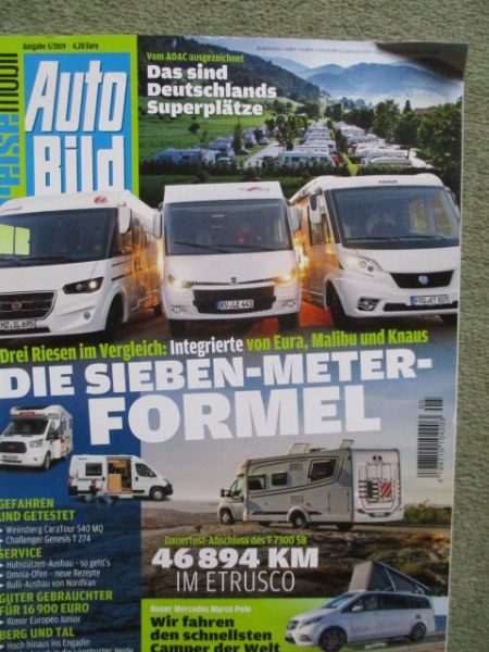 Auto Bild reisemobil 5/2019 Weinsberg CaraTour 540 MQ,Challenger Genesis T274, Rimor Euorpeo Junior,Mercedes Benz Marco Polo 300d