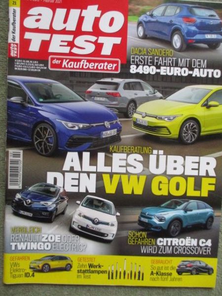 auto test 2/2021 Dacia Sandero,VW ID.4,Suzuki Swace,C4 & e-C4,Kia Stonic & Rio,BMW M440i G22 coupe,E300e 4Matic