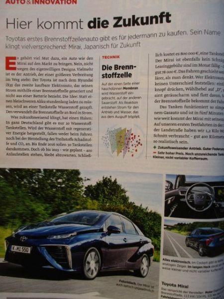 adac motorwelt 11/2015 Mercedes GLC 250d 4Matic, Superb Combi 2.0TDI SCR,Toyota Mirai,Levorg