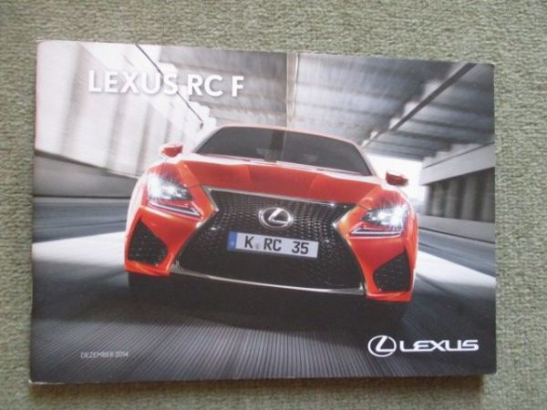 Lexus RC F Presseinformation +Stick Dezember 2014