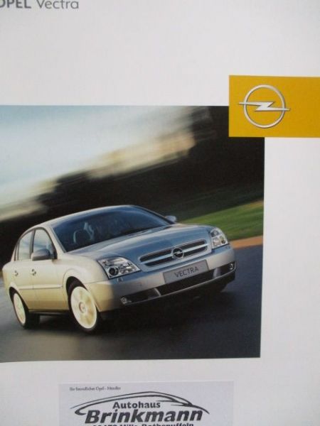 Opel Vectra 1.8l 90kw 2.2 108kw 2.0T 129kw DTI 74kw 92kw +V6 130kw Katalog August 2003