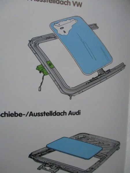 VW Schiebe-/Ausstelldächer für VW und Audi Konstruktion und Funktion SSP Nr.107 März 1989