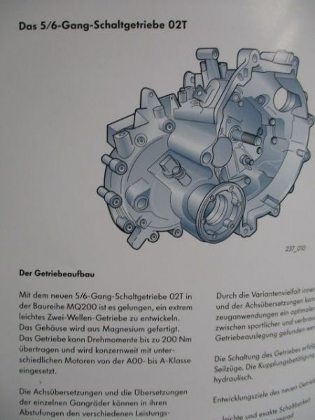 VW Schaltgetriebe 02T SSP 237 Konstruktion und Funktion Januar 2000