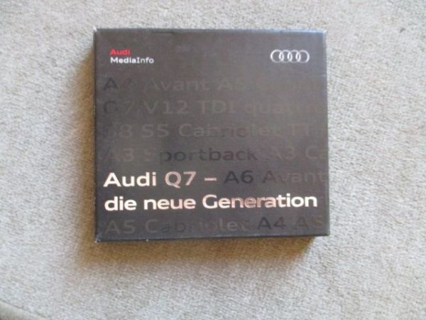Audi Q7 Typ4 L Facelift Pressebox April 2009 CD +Foto +Textheft