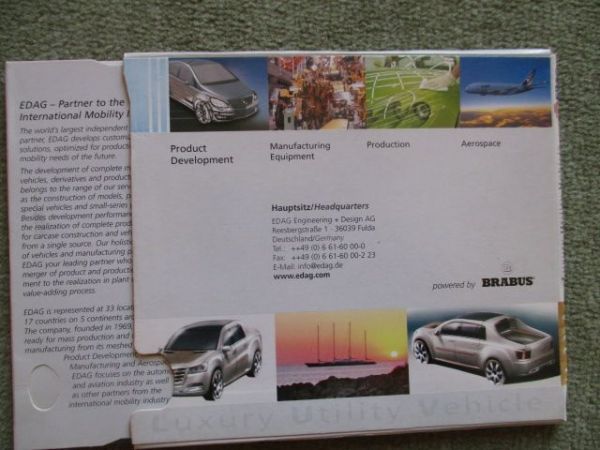 Edag Luxury Utility Vehicle by Brabus Genf 2007 Presse CD Rarität